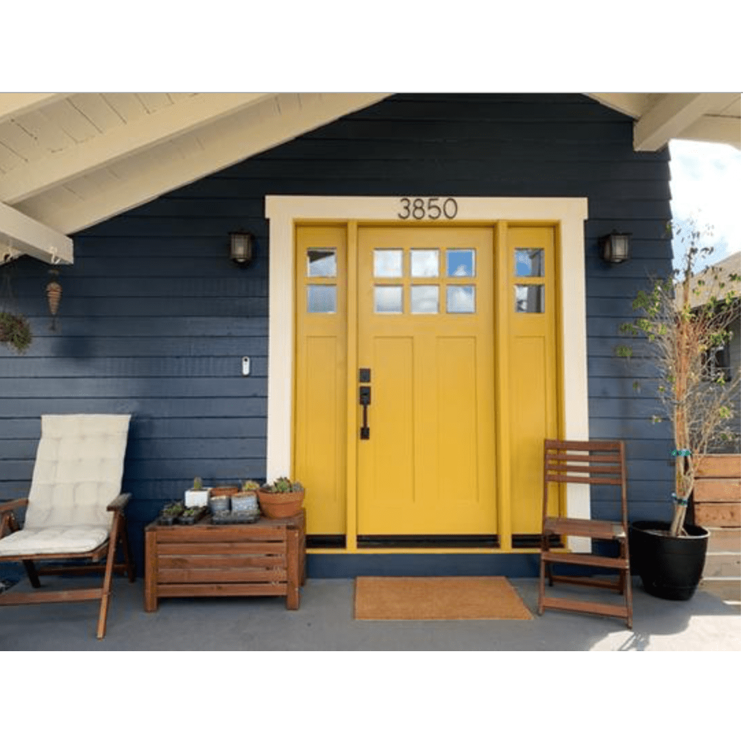 Craftsman Douglas Fir 6 Lite Clear Glass Exterior Door - Krosswood