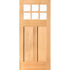 Craftsman Douglas Fir 6 Lite Clear Glass Exterior Door - Krosswood