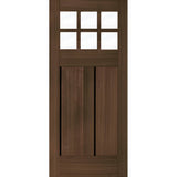 Craftsman Douglas Fir 6 Lite Clear Glass Exterior Door - Krosswood