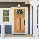 Craftsman Douglas Fir 6 Lite Exterior Door with Dentil Shelf - Krosswood