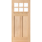 Craftsman Douglas Fir 6 Lite Exterior Door with Dentil Shelf - Krosswood