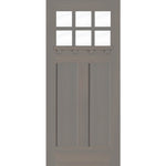 Craftsman Douglas Fir 6 Lite Exterior Door with Dentil Shelf - Krosswood