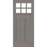 Craftsman Douglas Fir 6 Lite Exterior Door with Dentil Shelf - Krosswood