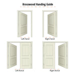 Craftsman Knotty Alder 3 Panel Exterior Double Door - Krosswood