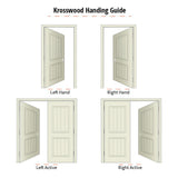 Craftsman Knotty Alder 3 Panel Exterior Double Door - Krosswood