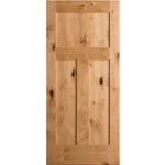 Craftsman Knotty Alder 3 Panel Interior Door - Krosswood