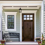 Craftsman Knotty Alder 6 Lite Clear Glass Exterior Door - Krosswood