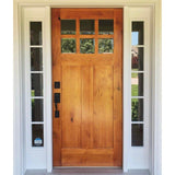 Craftsman Knotty Alder 6 Lite Clear Glass Exterior Door - Krosswood