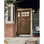 Craftsman Knotty Alder 6 Lite Clear Glass Exterior Door - Krosswood