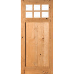 Craftsman Knotty Alder 6 Lite Clear Glass Exterior Door - Krosswood