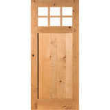 Craftsman Knotty Alder 6 Lite Clear Glass Exterior Door - Krosswood