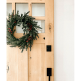 Craftsman Knotty Alder 6 Lite Clear Glass Exterior Double Door - Krosswood