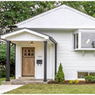 Craftsman Knotty Alder 6 Lite Glass Exterior Door with Dentil Shelf - Krosswood
