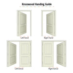 Farmhouse Knotty Alder 2 Panel V-Groove Interior Double Door - Krosswood