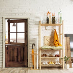 Farmhouse Knotty Alder 4 Lite Glass Interior Dutch Door - Krosswood