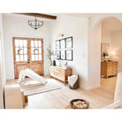 Farmhouse Knotty Alder 9 Lite Glass Exterior Double Door - Krosswood