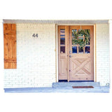 Farmhouse Knotty Alder 9 Lite X-Panel Exterior Door - Krosswood