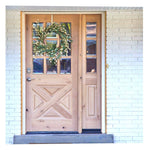 Farmhouse Knotty Alder 9 Lite X-Panel Exterior Door - Krosswood