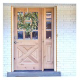 Farmhouse Knotty Alder 9 Lite X-Panel Exterior Door - Krosswood