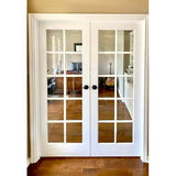 French 10 Lite Clear Glass MDF Interior Door - Krosswood