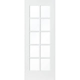 French 10 Lite Clear Glass MDF Interior Door - Krosswood