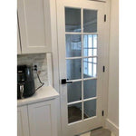 French 10 Lite Clear Glass MDF Interior Door - Krosswood