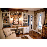 French 10 Lite Clear Glass MDF Interior Double Door - Krosswood