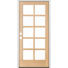 French Douglas Fir 10 Lite Clear Glass Exterior Door - Krosswood