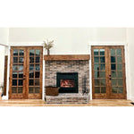 French Knotty Alder 12 Lite Clear Glass Exterior Door - Krosswood