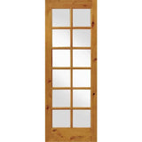 French Knotty Alder 12 Lite Clear Glass Interior Door - Krosswood