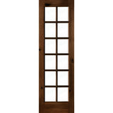 French Knotty Alder 12 Lite Clear Glass Interior Door - Krosswood