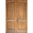 Knotty Alder 1-3/4" 2 Panel Common Arch Interior Double Doors - Krosswood