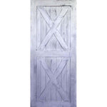 Knotty Alder 2 Panel Double X Solid Wood Core Interior Barn Door Slab - Krosswood