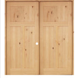 Knotty Alder 3-Panel Craftsman Interior Door - Krosswood