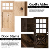 Knotty Alder 4 Lite Clear Glass Exterior Wood Dog Door - Krosswood
