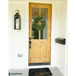 Knotty Alder 4 Lite Clear Glass Exterior Wood Dog Door - Krosswood