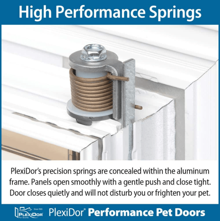 Knotty Alder 9-Lite Clear Glass Exterior Door with Large Dog Door - Krosswood