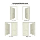 Knotty Alder 9-Lite Clear Glass Exterior Door with Large Dog Door - Krosswood