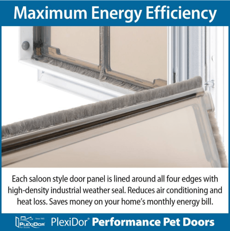 Knotty Alder 9-Lite Clear Glass Exterior Door with Large Dog Door - Krosswood