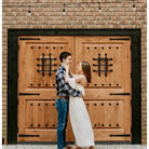 Mediterranean Knotty Alder Square Top Speakeasy Exterior Door - Krosswood