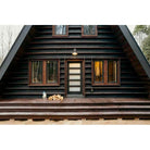 Modern Douglas Fir 5 Lite Satin Etched Glass Exterior Door - Krosswood