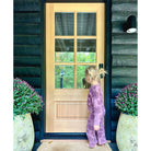 Modern Douglas Fir 6 Lite Clear Glass Exterior Door - Krosswood