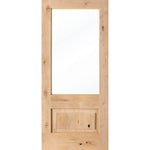 Modern Farmhouse Knotty Alder 3/4 Lite Clear Glass Exterior Door - Krosswood