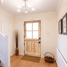 Modern Farmhouse Knotty Alder 4 Lite Glass Exterior Dutch Door - Krosswood