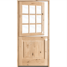 Modern Farmhouse Knotty Alder 9 Lite Exterior Dutch Door - Krosswood