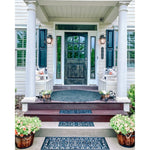 Modern Farmhouse Knotty Alder Clear Glass Arch Top Exterior Door - Krosswood