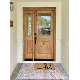 Modern Farmhouse Knotty Alder Half Lite Clear Glass Exterior Door - Krosswood