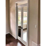 Modern Full Lite Clear Glass Window Interior Double Door - Krosswood