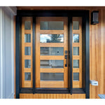 Modern Hemlock 5 Lite Clear Glass Window Exterior Door - Krosswood