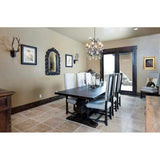 Modern Knotty Alder Full Lite Clear Exterior Double Door - Krosswood